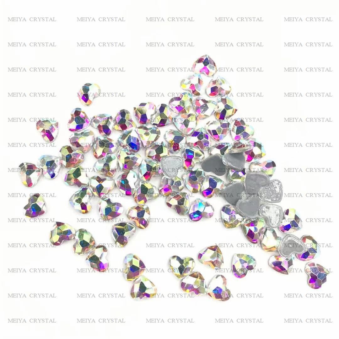 Factory direct sales of exquisite imitation Austrian diamond heart-shaped AB color jewelry, diamond beauty and elegance Specification image