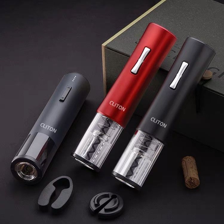 电动红酒开瓶器家用葡萄酒瓶塞起子网红自动启酒开酒神器 酒具套装 旋转款