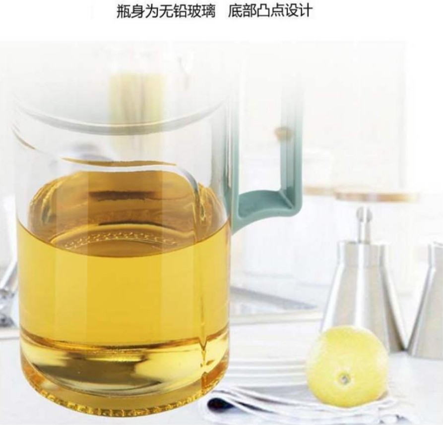 防漏玻璃油壶厨房用品家用塑料油罐酱油瓶醋壶 大号 小号油瓶套装详情图2