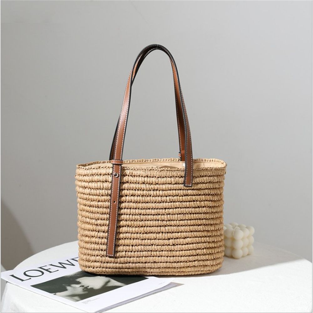 百搭时尚女士篮子包/最新款潮流欧美女士包/单肩方形魅力藤编包】产品图