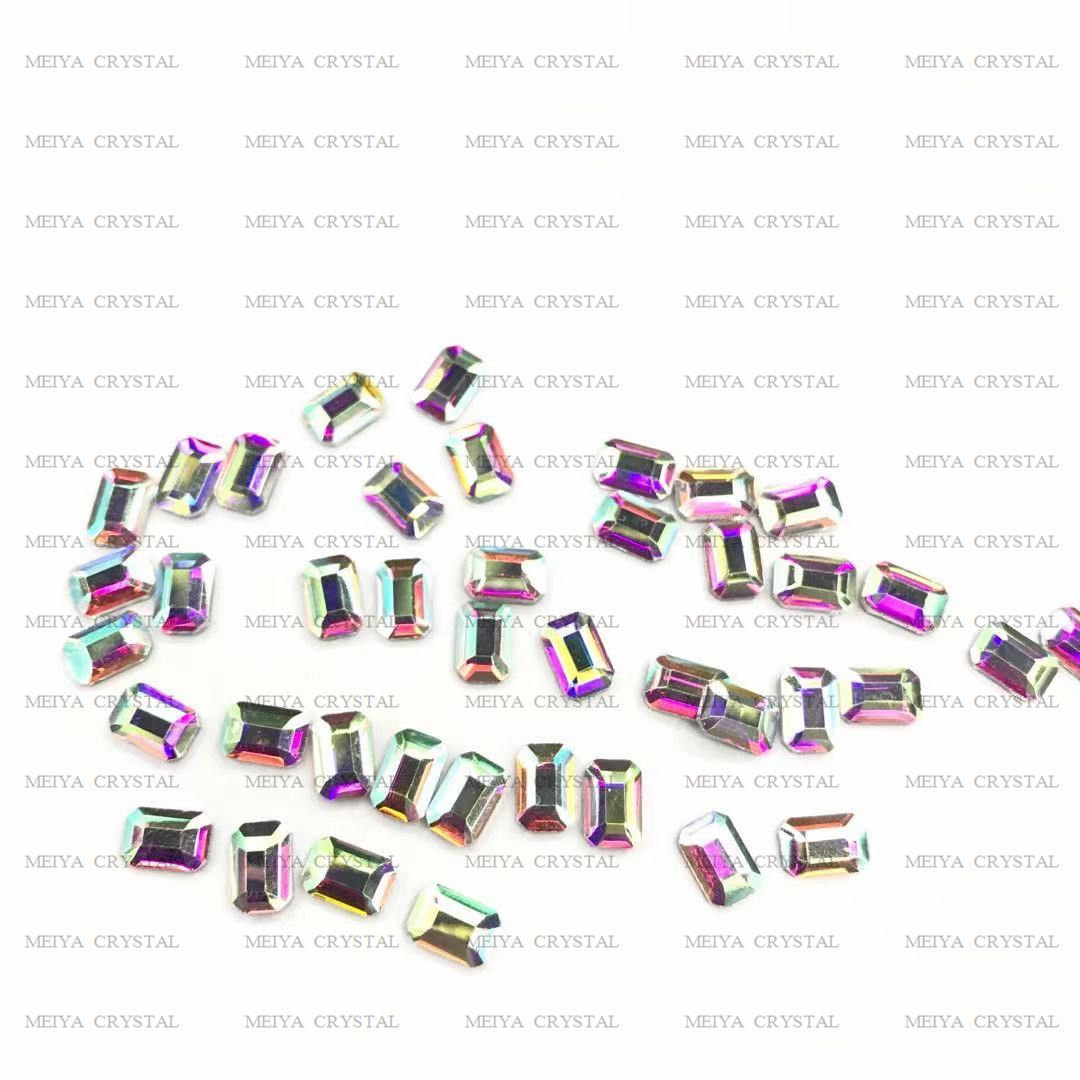 Factory direct sales of high-quality Austrian imitation diamonds, rectangular octagonal AB color jewelry diamonds