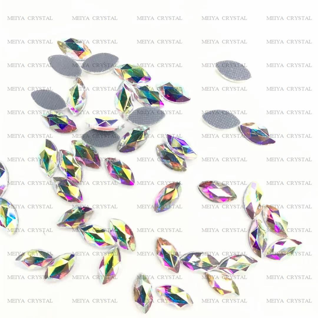 Factory direct sales of high-quality imitation Austrian diamond multi-faceted horse eye AB color jewelry diamond Meiya