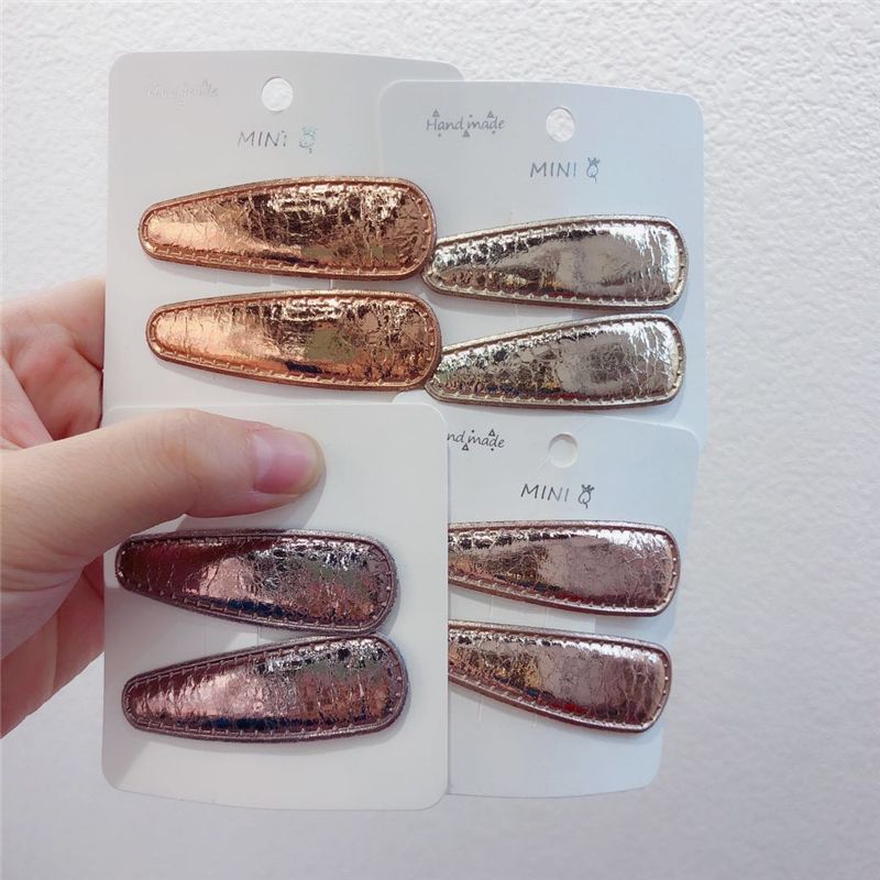 不缠发汉服百搭国风饰品  爆裂纹瘦水滴BB对夹