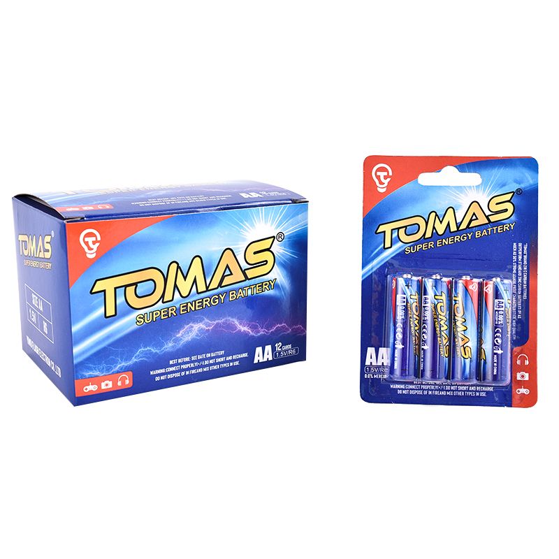 TOMAS 蓝色卡装4节5号电池  SIZE AA R6 1.5V产品图