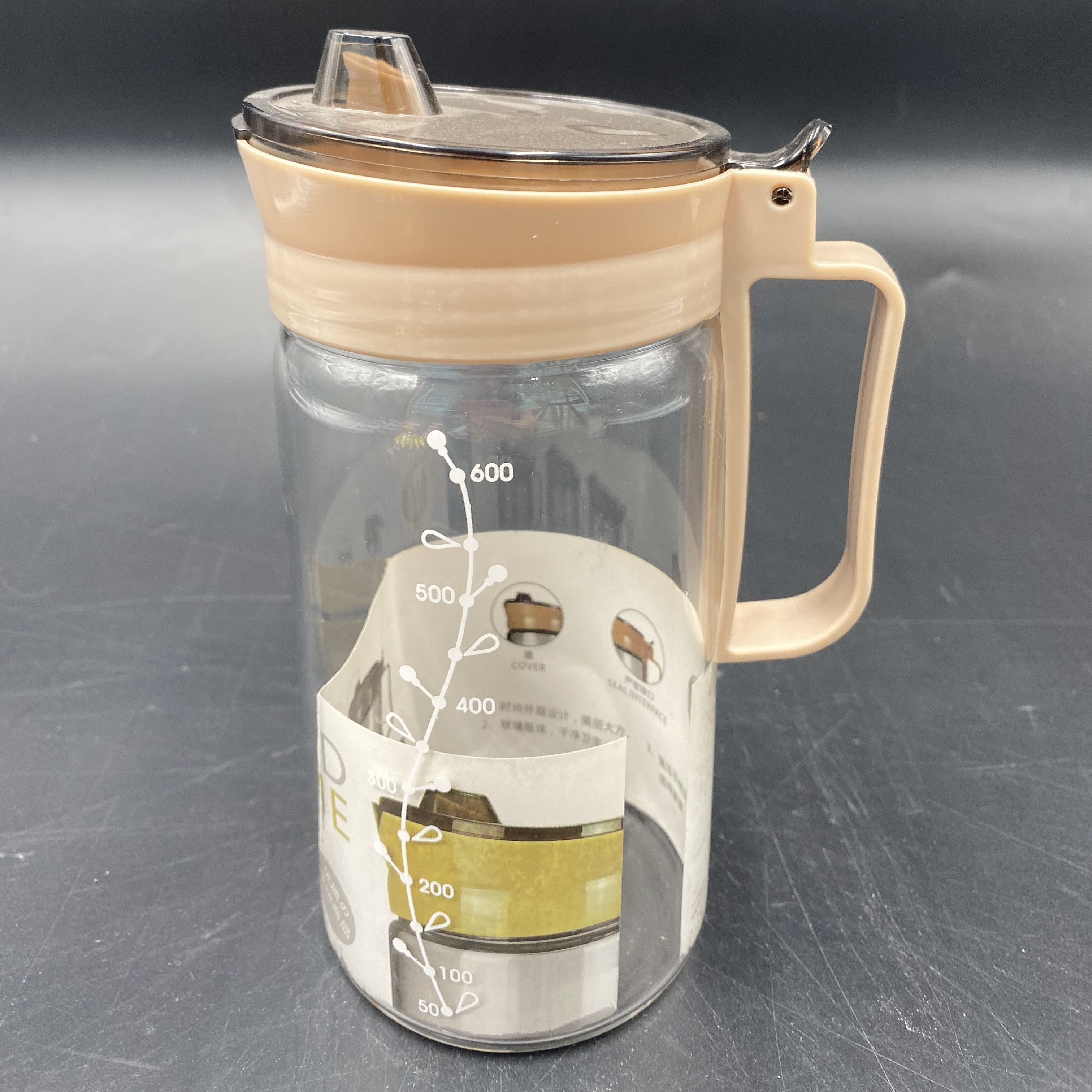 防漏玻璃油壶厨房用品家用塑料油罐酱油瓶醋壶 大号小号油瓶套装