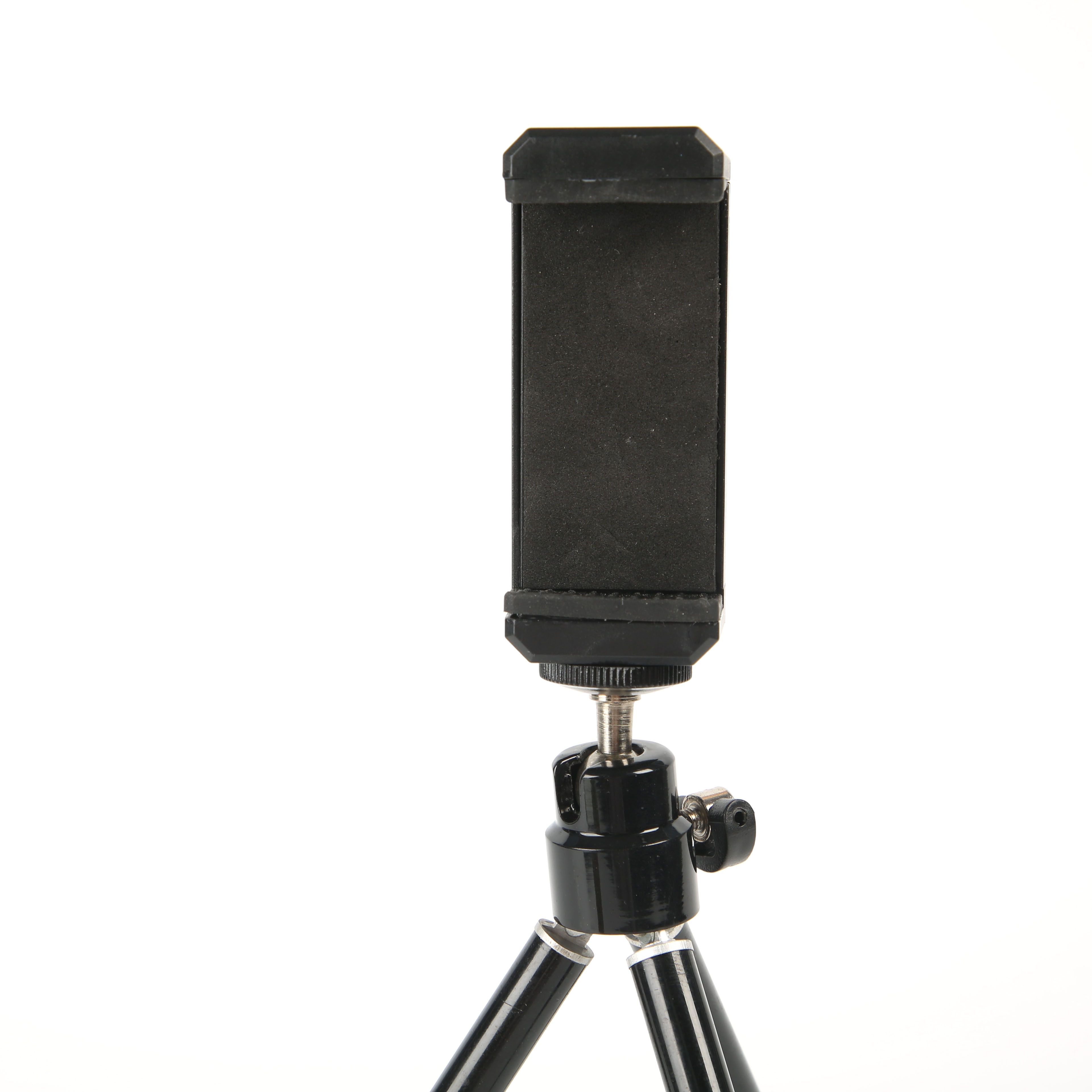 Wholesale copper tube mobile phone holder tripod, shrink mobile phone live streaming camera selfie stand, desktop Application Scenario