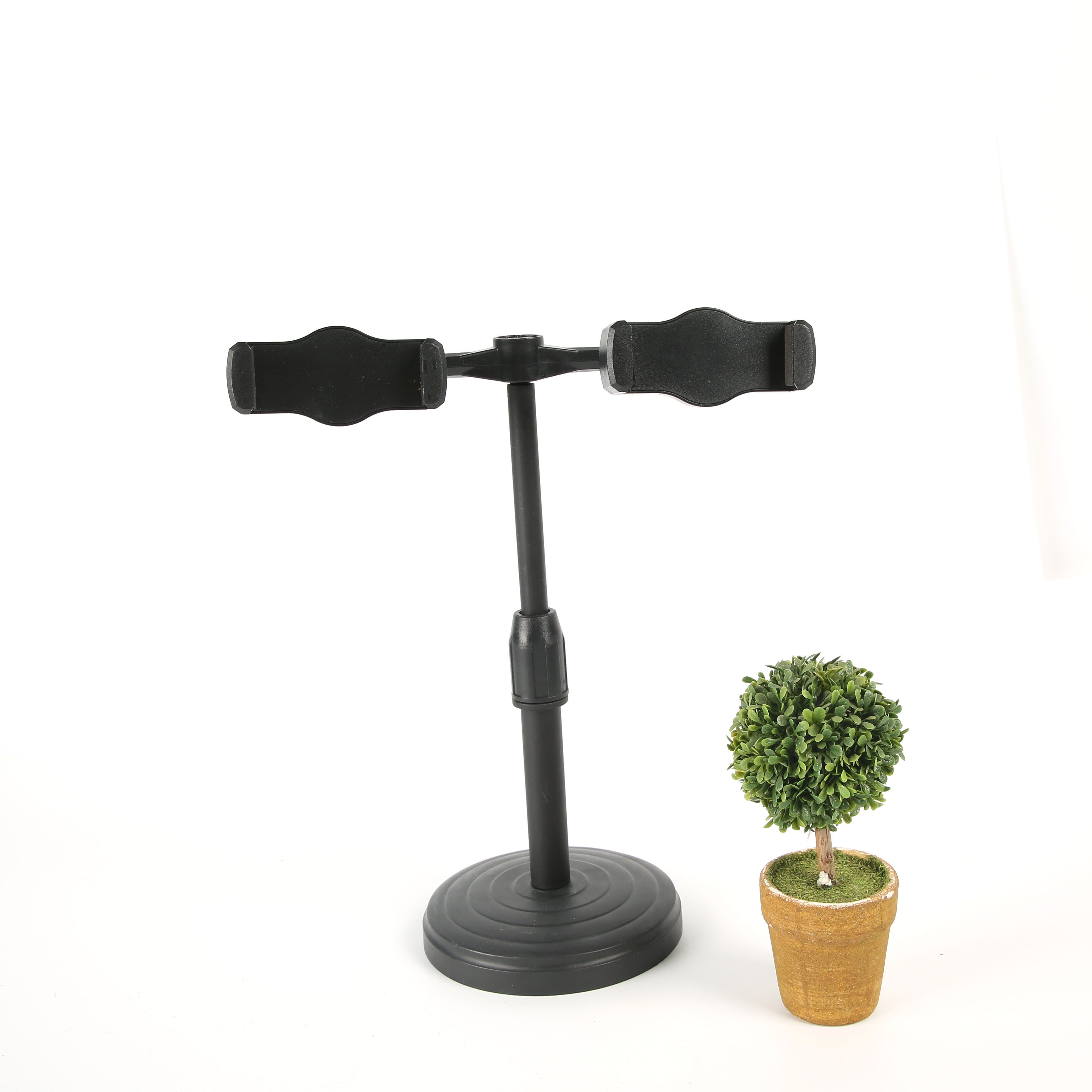 Desktop phone holder, dual-camera position telescopic and rotating tablet computer, live streaming light, portable lazy person's gimbal, universal multi-functional stand