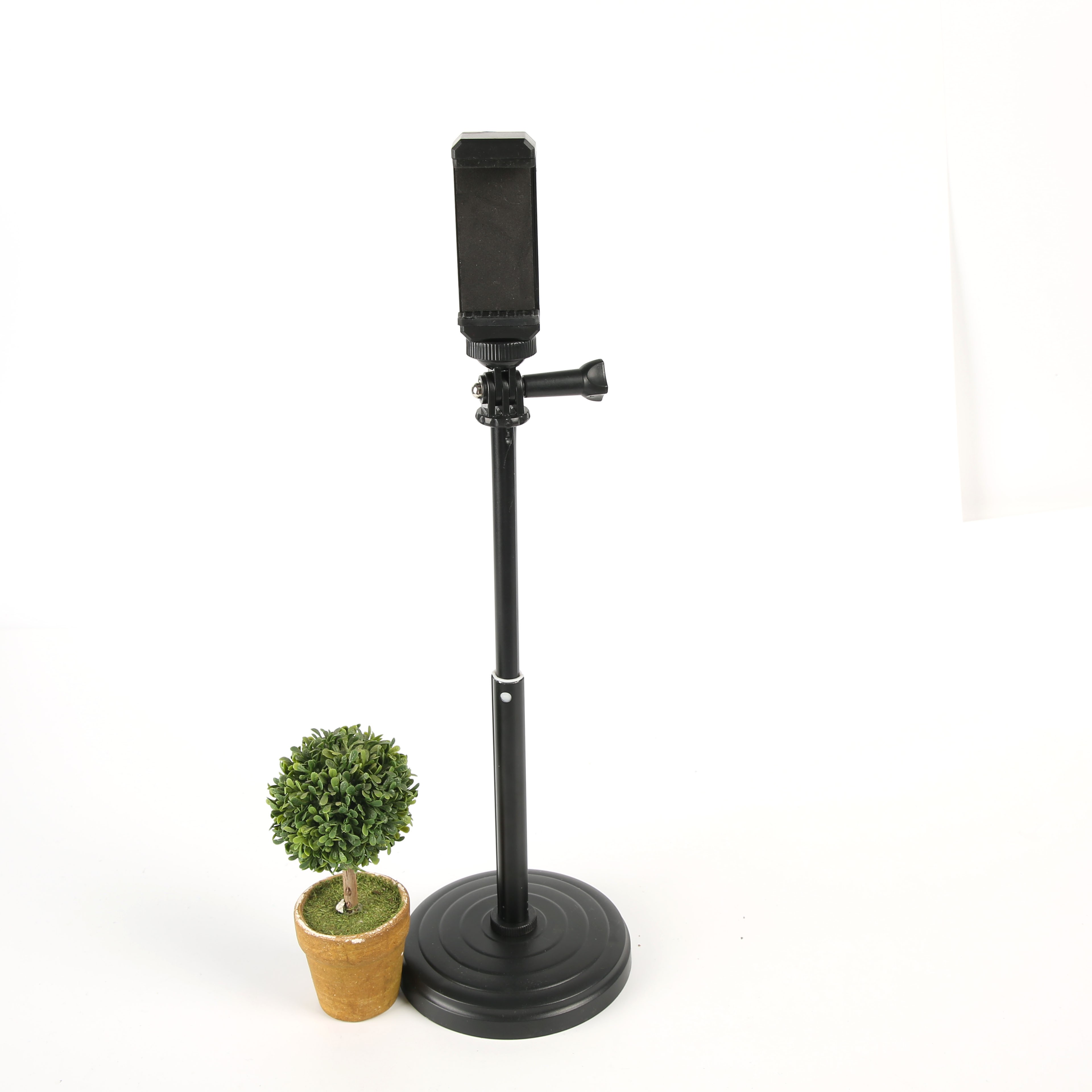 Desktop phone holder, metal rod, telescopic and rotating tablet computer, live streaming light, portable lazy person, pan-tilt, universal multi-functional stand detail image 4