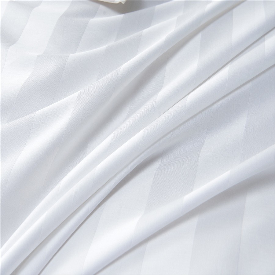 酒店宾馆民宿40S缎条四件套酒店用品 外贸被套床单枕套尺寸订做 1.2米床详情图6