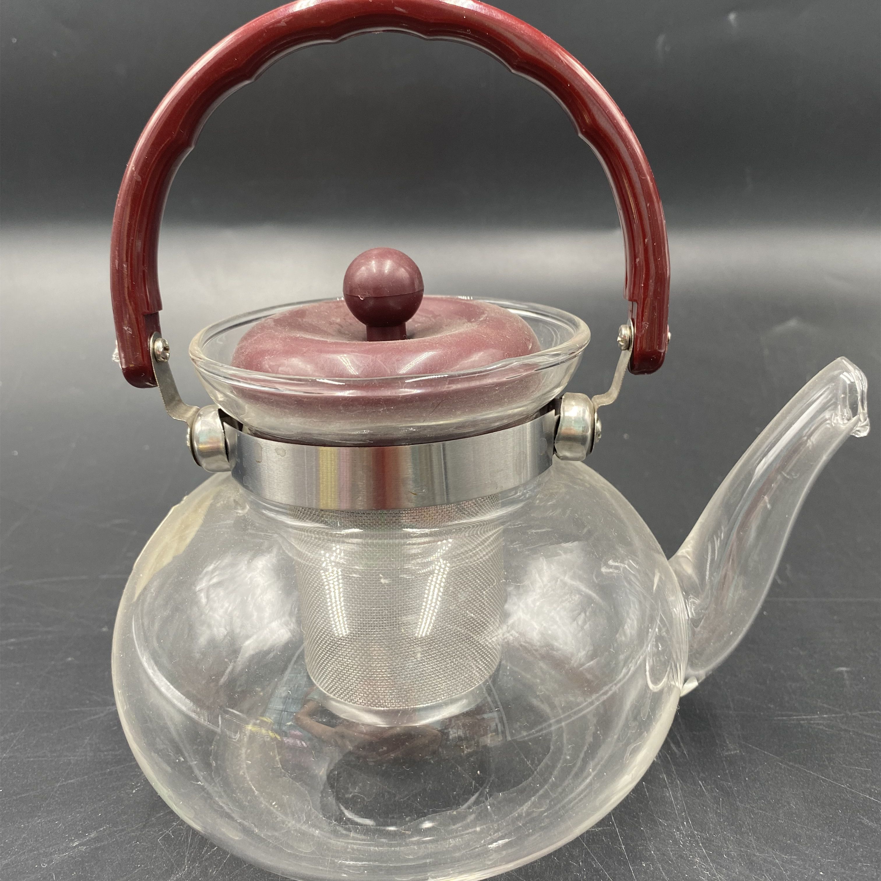 Fang Song heat-resistant glass teapots, straight stove boiling water teapot, mini glass teapot, medium size, 3 types of kung Fu teapots