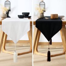 日式纯色系列桌旗中式欧式黑白简约跨境桌旗