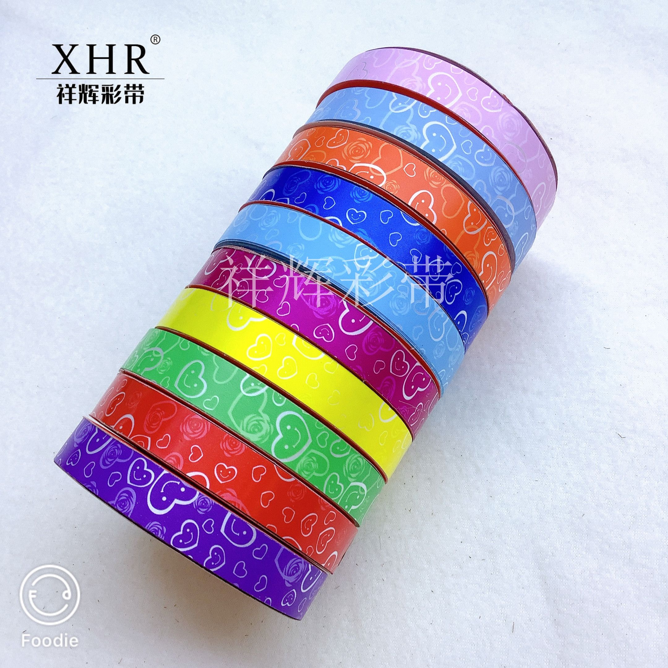 Цветочные ленты с золотым краем на XHR 1.6 см, распродажа от производителя свадебных подарков 1,6 см / 10Y details Picture