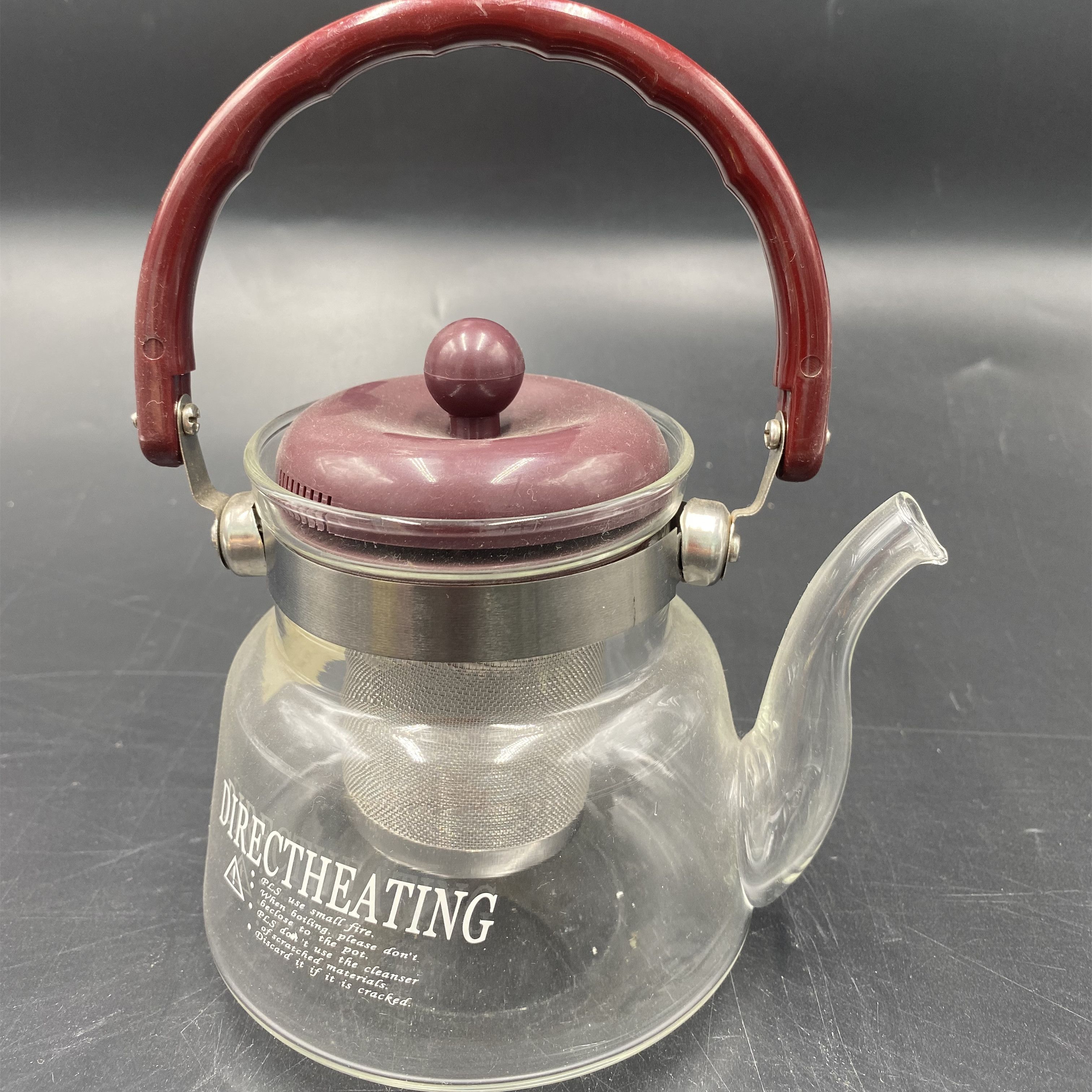 Fang Song heat-resistant glass teapots, straight stove boiling water teapot, mini glass teapot, small two types of kung fu teapots