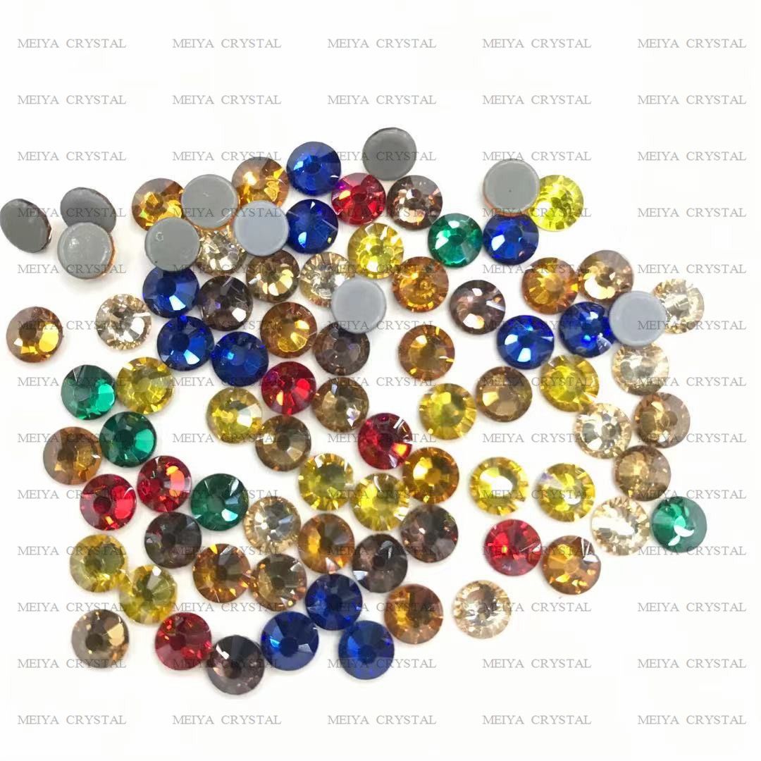 厂家直销仿奥钻混彩系列平底烫钻美甲钻