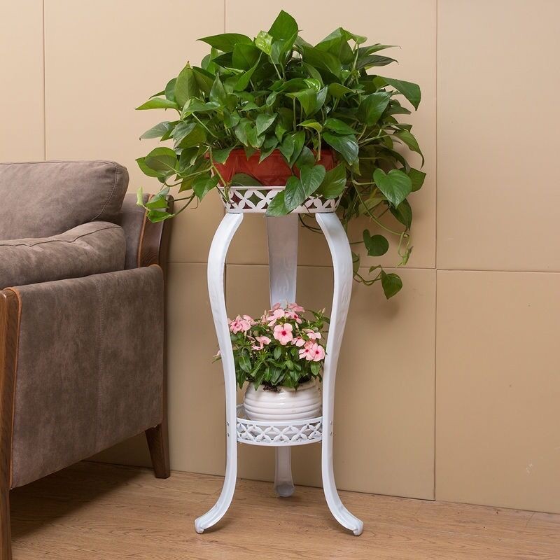 European-style flower stand, multi-layered indoor floor-standing green ivy flower stand, living room storage rack, balcony, simple household flower POTS detail image 3