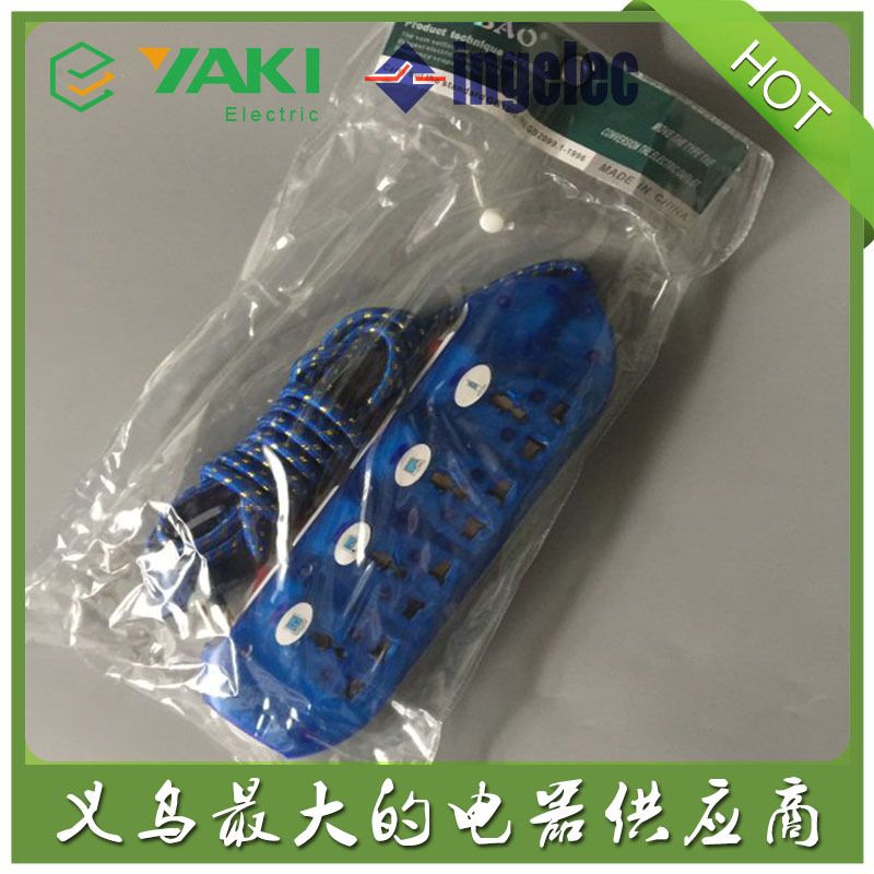 德式欧标多用孔插线板欧规插排室内家用橡胶包线