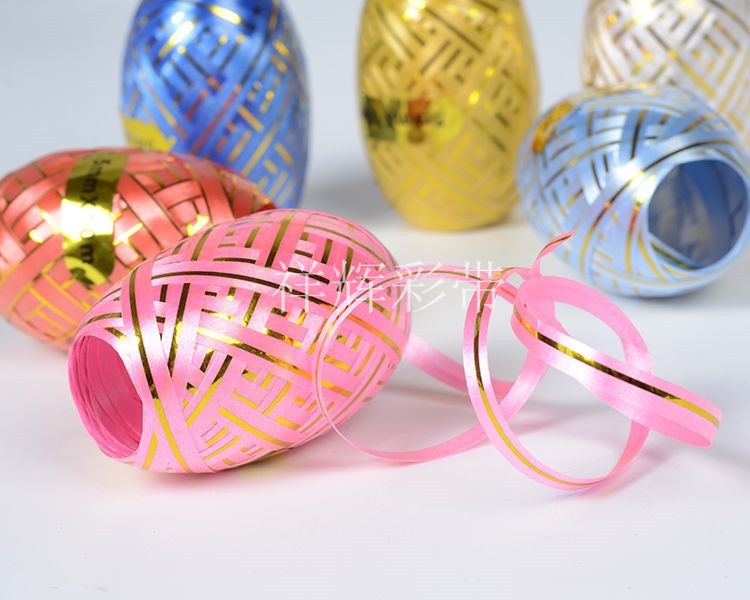 祥晖XHR 金边橄榄球彩带,气球绳,扎带,婚庆装饰 5MM*10M 厂家直销详情图3