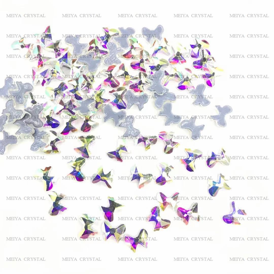 Factory direct sales of high-quality imitation Austrian diamond butterfly AB color jewelry diamonds details Picture