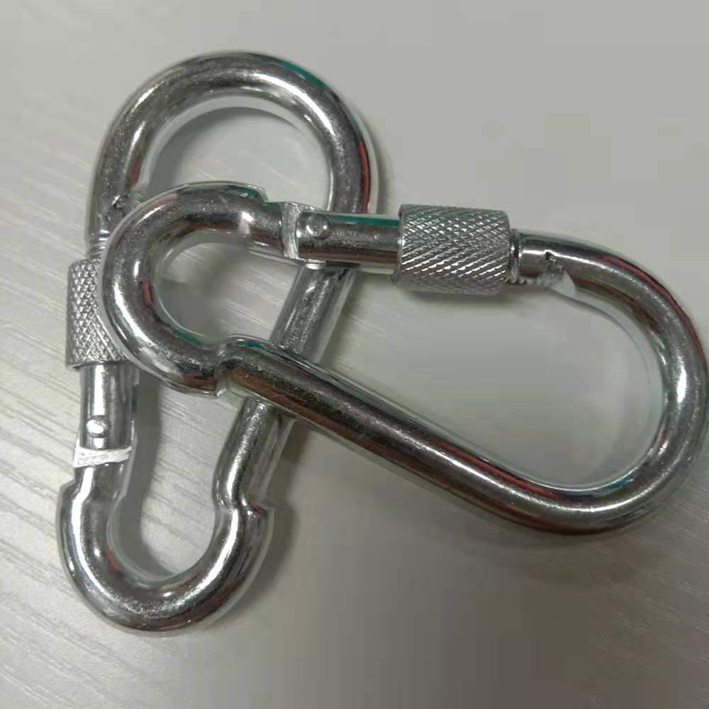Safety buckle/Spring hook with screw/gourd buckle/climbing buckle/galvanized iron /11*120 details Picture