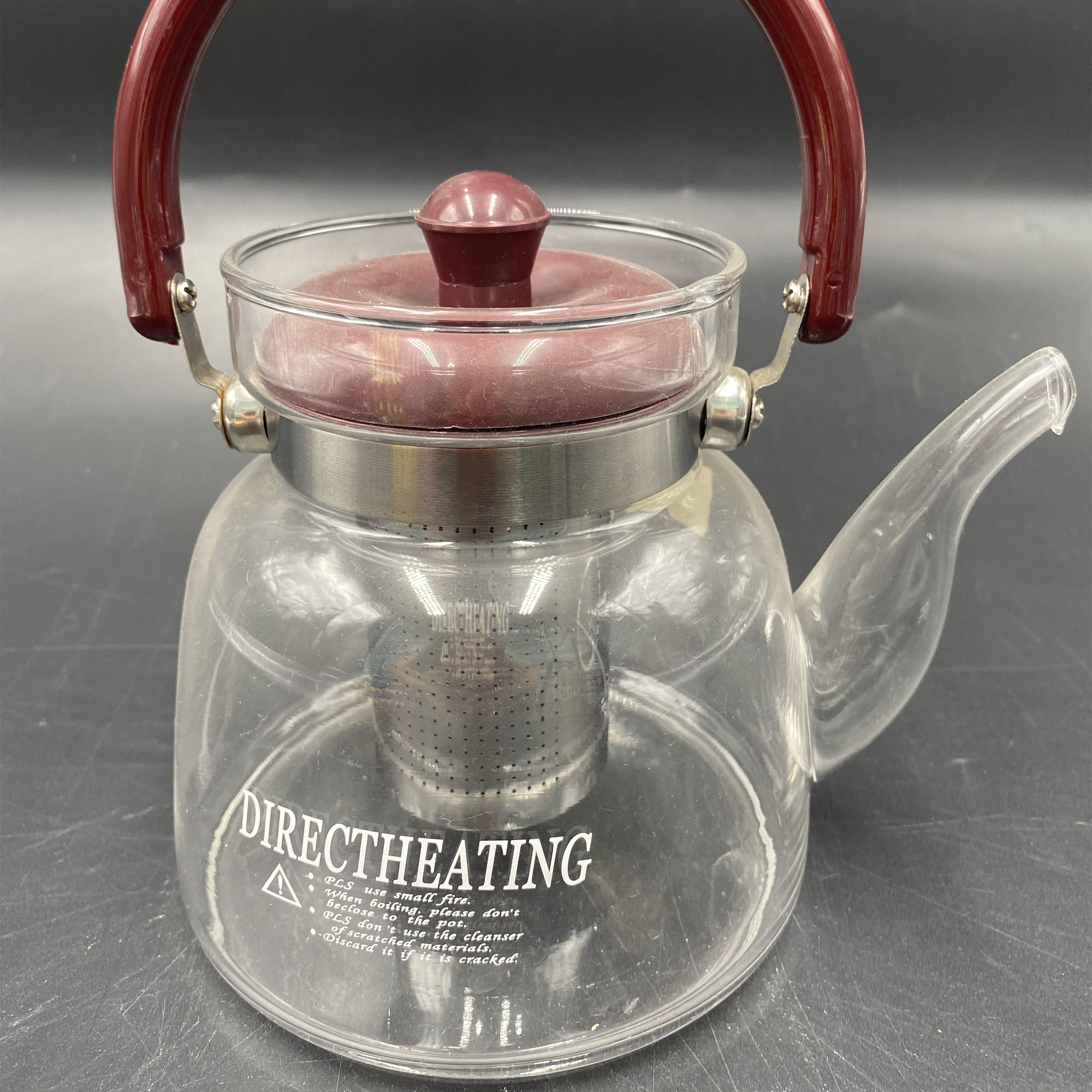Fang Song heat-resistant glass teapots, straight stove boiling water teapot, mini glass teapot, medium size, 4 types of kung Fu teapots