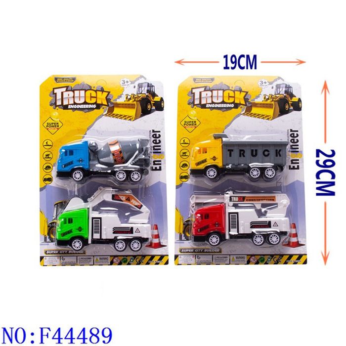 Solid color inertial engineering vehicle children's intellectual leisure toys Yiwu small commodity market source cross-border foreign trade wholesale F44489 thumbnail