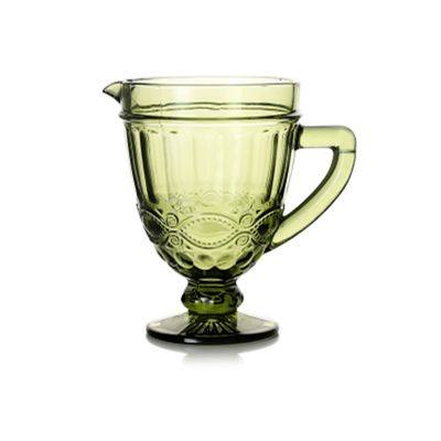 European-style embossed cold water bottle sleeve, creative colored glass cold cup, household juice juicer, green snake pattern water bottle