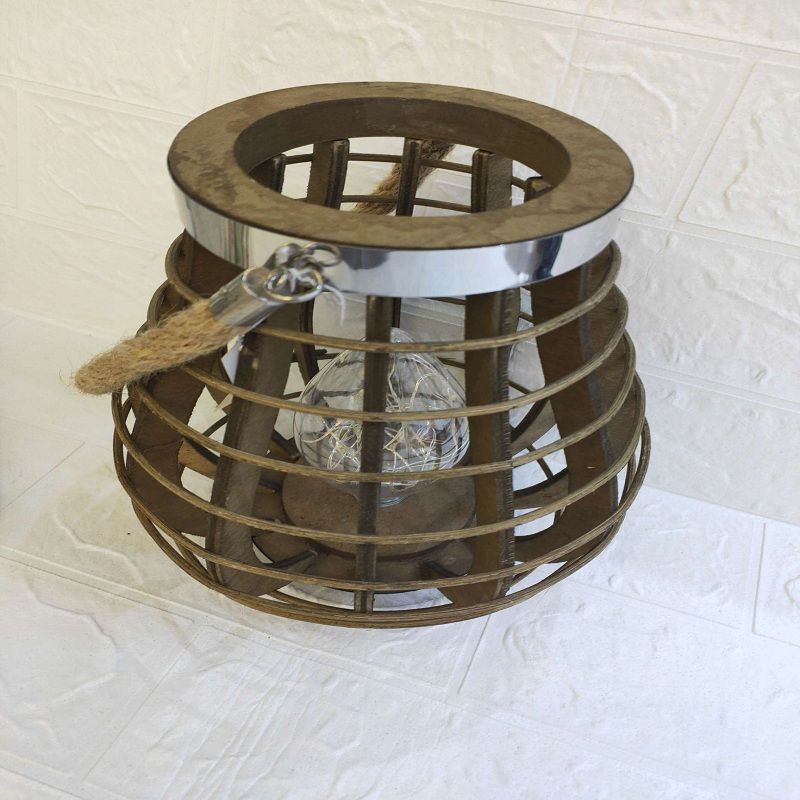 Yajiu Craft density board lamp Decorative craft desktop ornament lantern shape Specification image