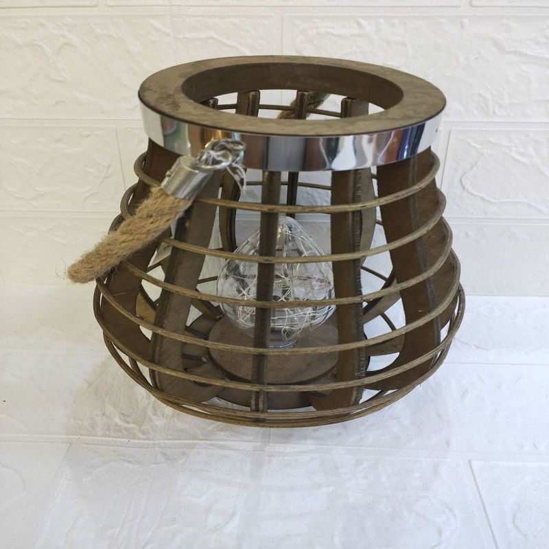 Yajiu Craft density board lamp Decorative craft desktop ornament lantern shape details Picture