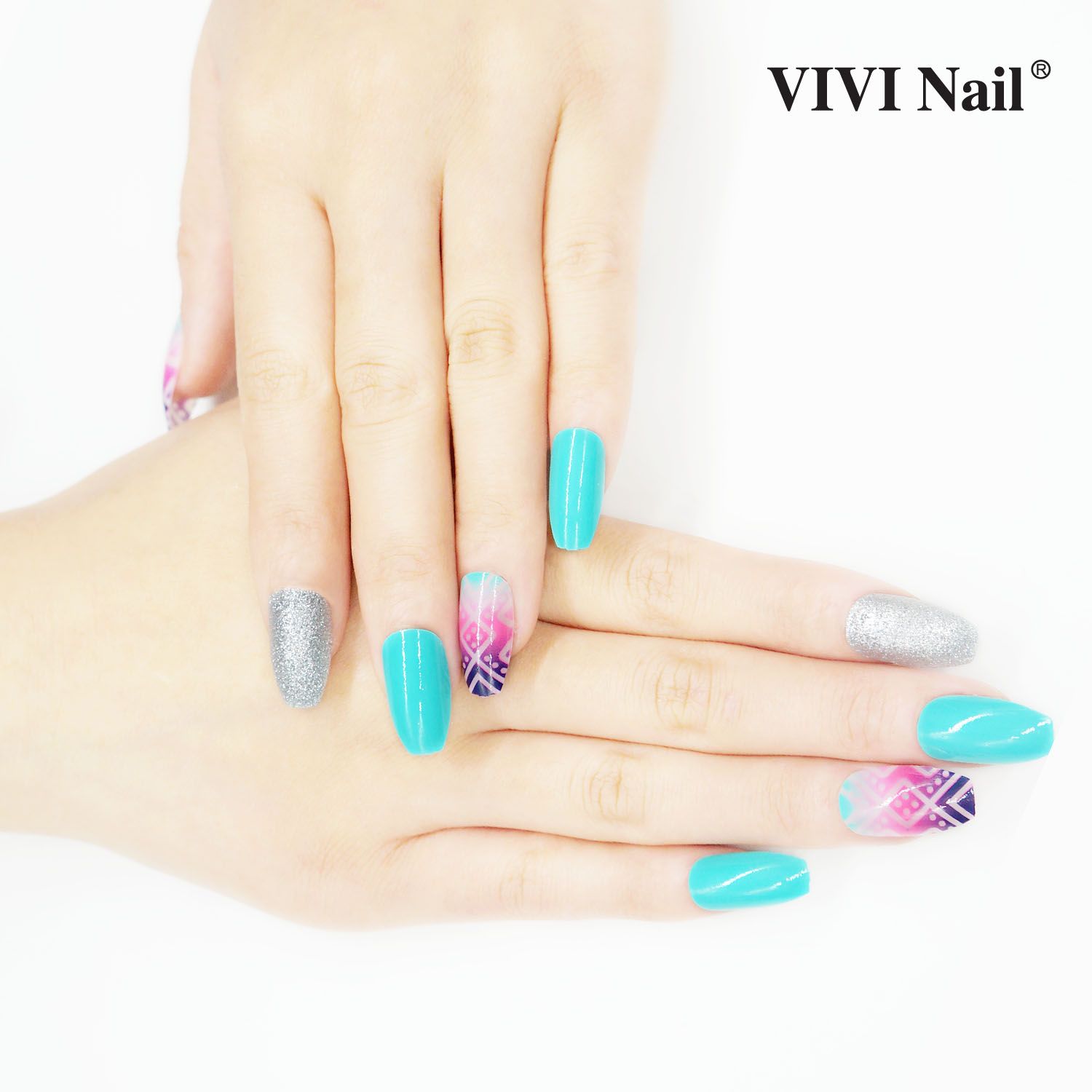 Nail patches, ballet nails, coffin nail patches, nail art finished products, nail patches, nail art patches wholesale, 24 pieces of ballet nails Specification image