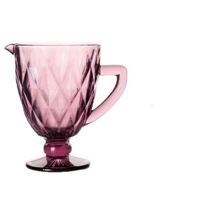 欧式浮雕冷水壶水杯套 创意彩色玻璃凉杯家用果汁壶图