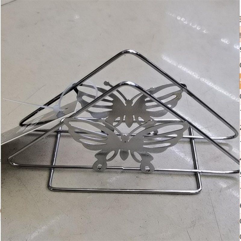 细U形纸巾架白底实物图