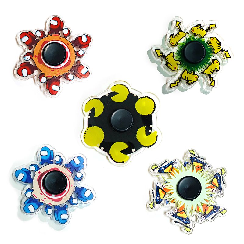 动态陀螺抖音同款会奔跑的陀螺现货鸣人佐助火影指尖陀螺手指陀螺白底实物图