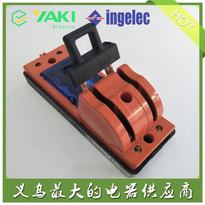 Knife switch 2x63A black background single knife load switch, electric knife HK5