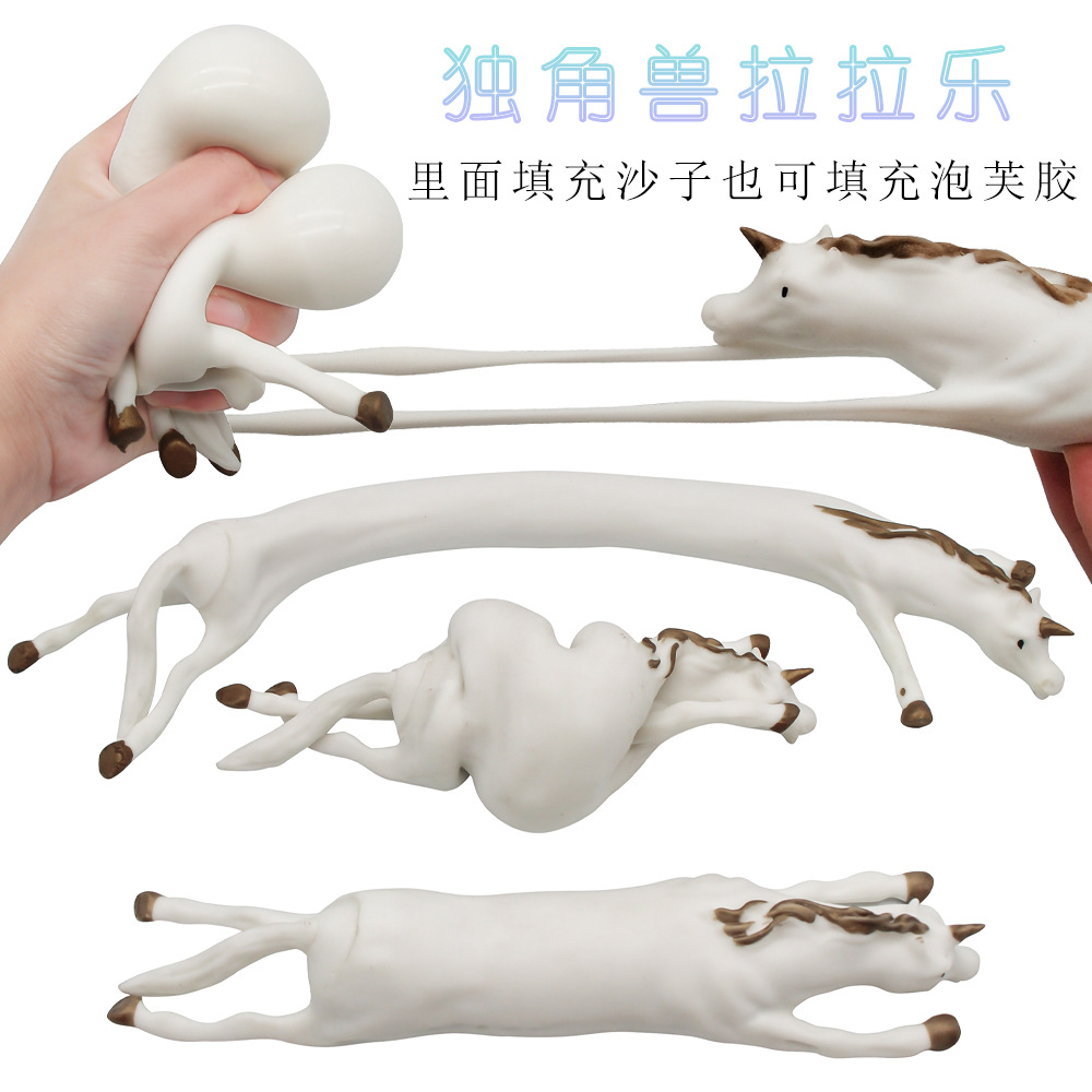 Simulated Unicorn TPR soft unicorn sand filled Lala office Stress reliever Knead