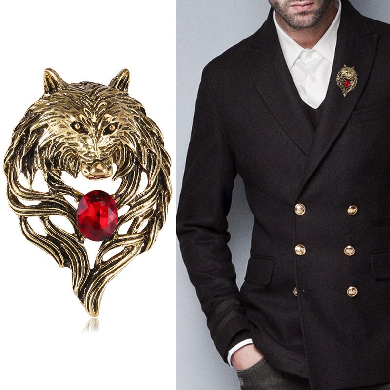 Factory direct sales vintage lion head brooch