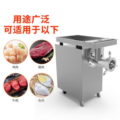 Floor-standing meat grinder, commercial electric, stainless steel, fully automatic, multi-functional, Model 42, high power Specification image
