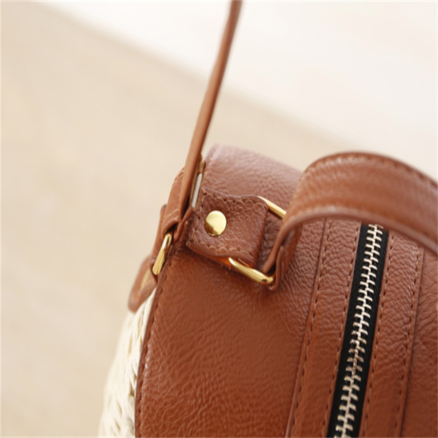 厂家直销草编包单肩斜挎手提沙滩包复古流苏编织包女包藤编包详情图10