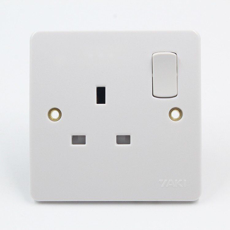British multi-hole multi-purpose wall socket with light, kitchen switch, socket protector, British standard double strip switch