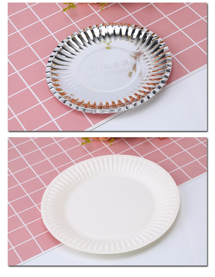 生日聚会用品生日蛋糕盘彩色水果纸盘一次性餐具黄色烫金派对纸盘详情图8