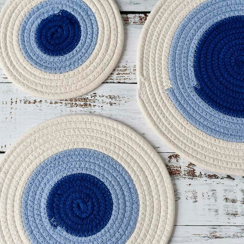 手工编织棉线餐垫日式隔热垫子茶具垫餐盘垫碗垫锅垫详情图4