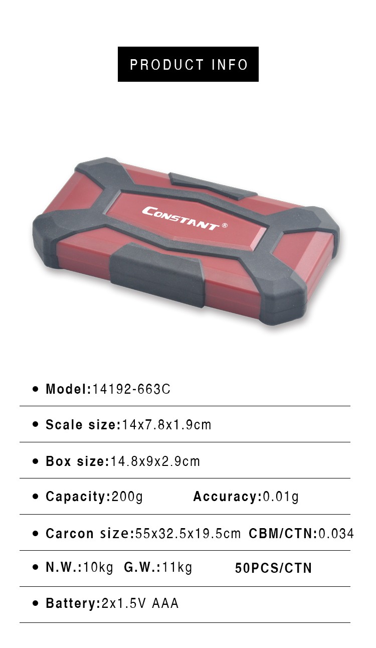 【Constant-663C】 Household electronic scale, baking food scale, kitchen scale, stainless steel plate, mini detail image 5