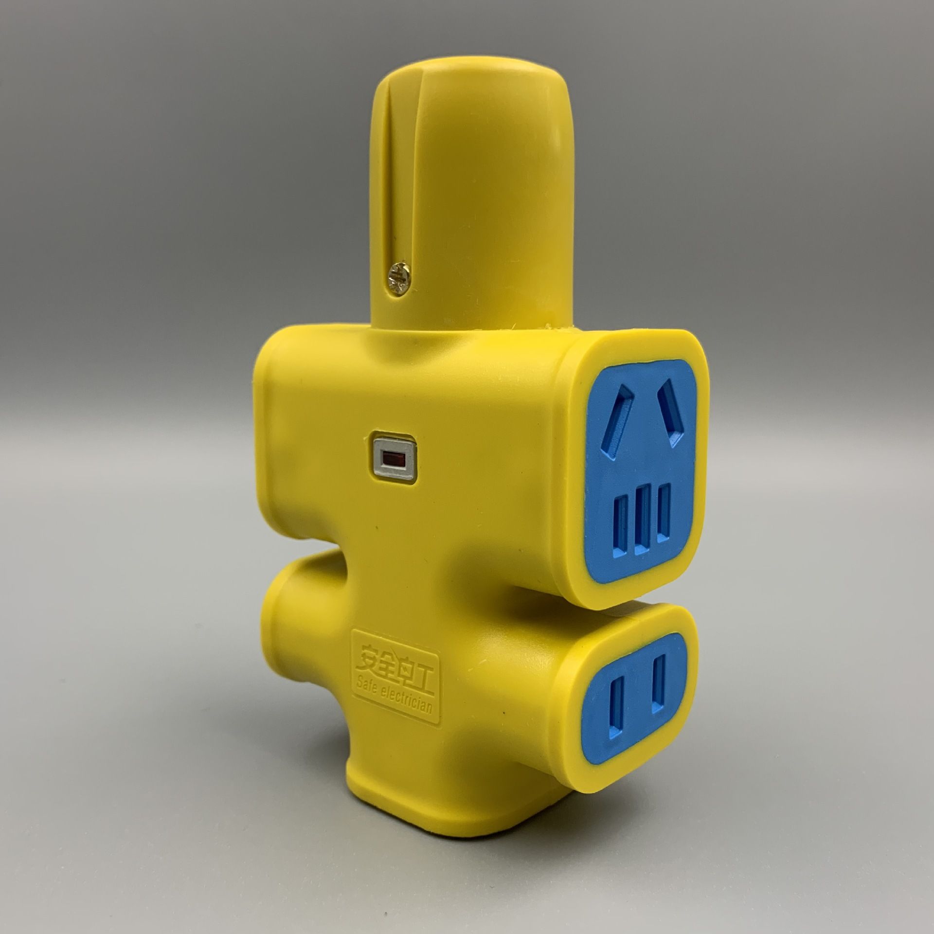 One-piece formed sixteen-hole earthen socket, wireless floor drag socket, thickened copper engineering floor drag socket
