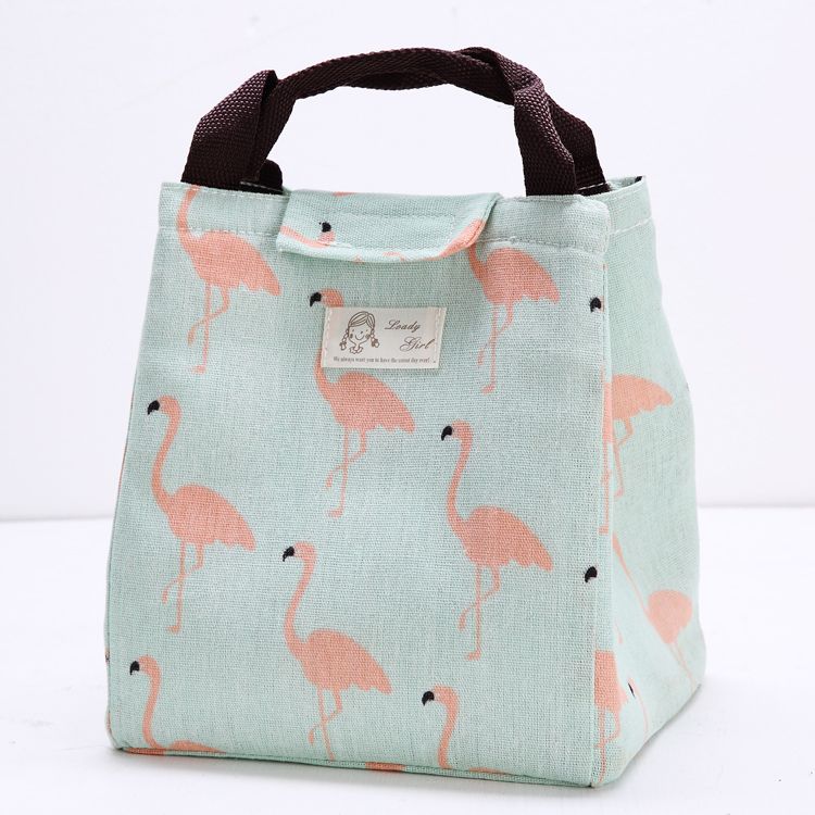 火烈鸟扁提手便当包细节图