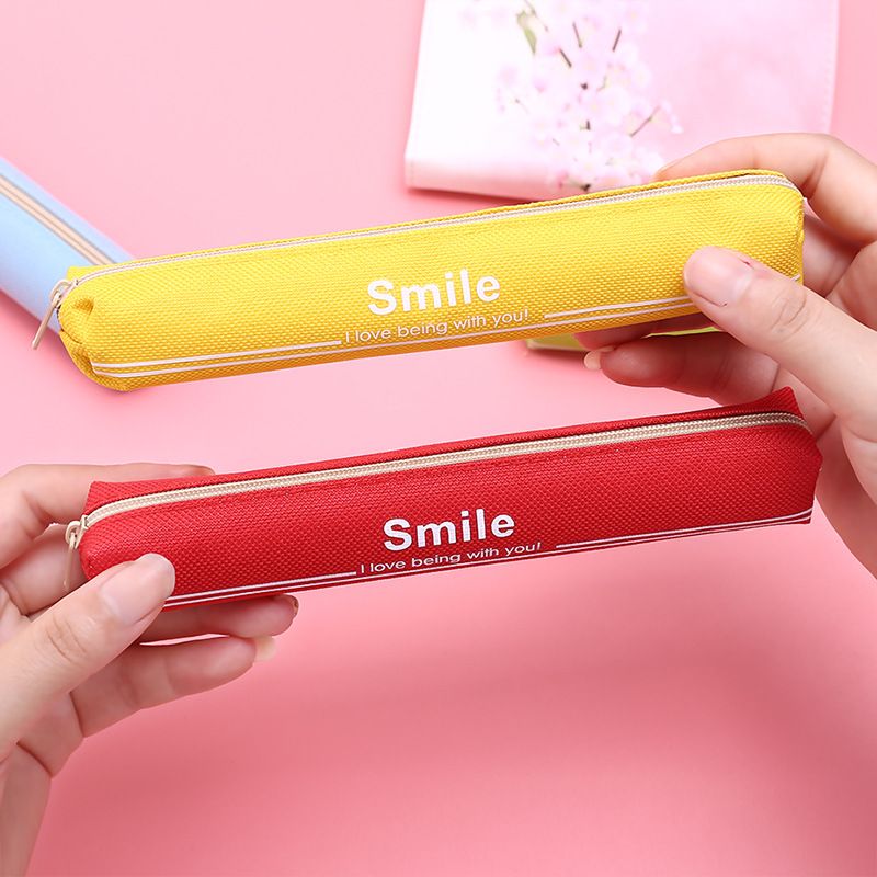 韩版小清新糖果色长条迷你笔袋中小学生创意可爱男女生便携文具盒