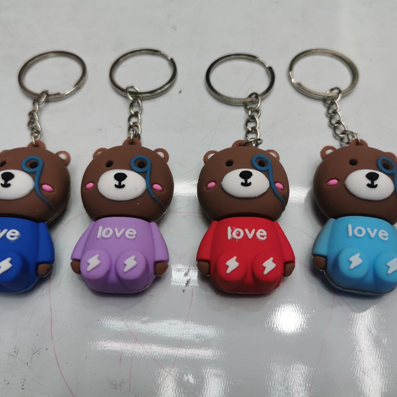 Stereoscopic silicone keychain 31