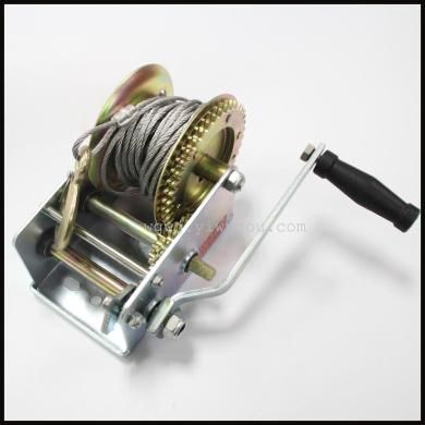 Steel Wire Type Webbing Type Hand-Cranked Winch, Steel Wire Winch Webbing Winch, Manual Winch 800Lb Specification drawing