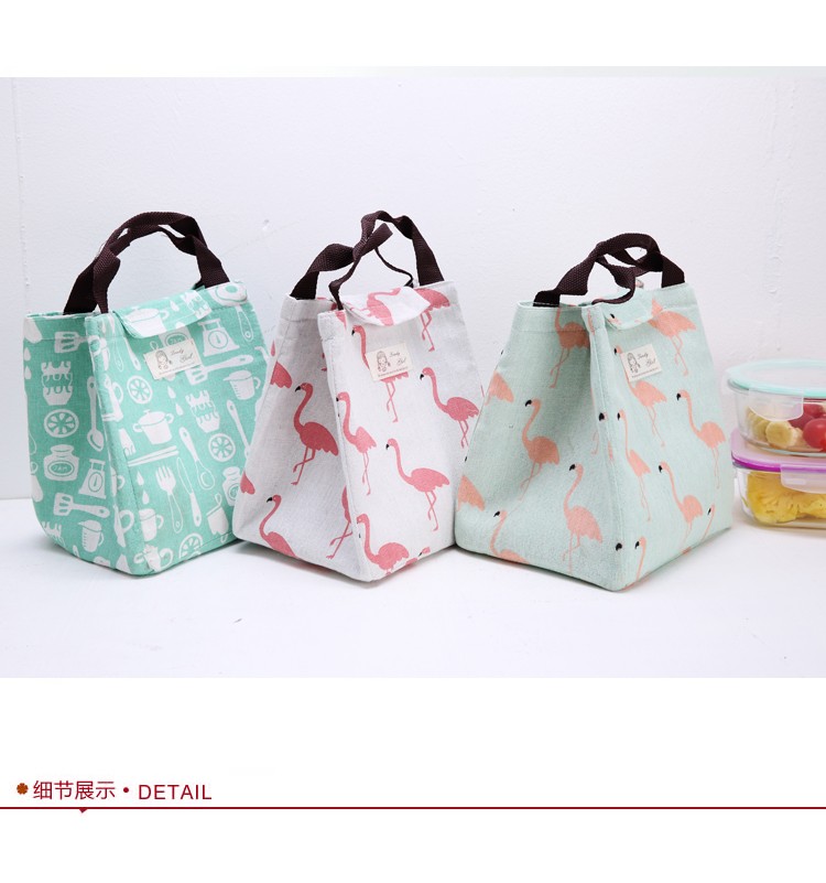 火烈鸟扁提手便当包详情图14