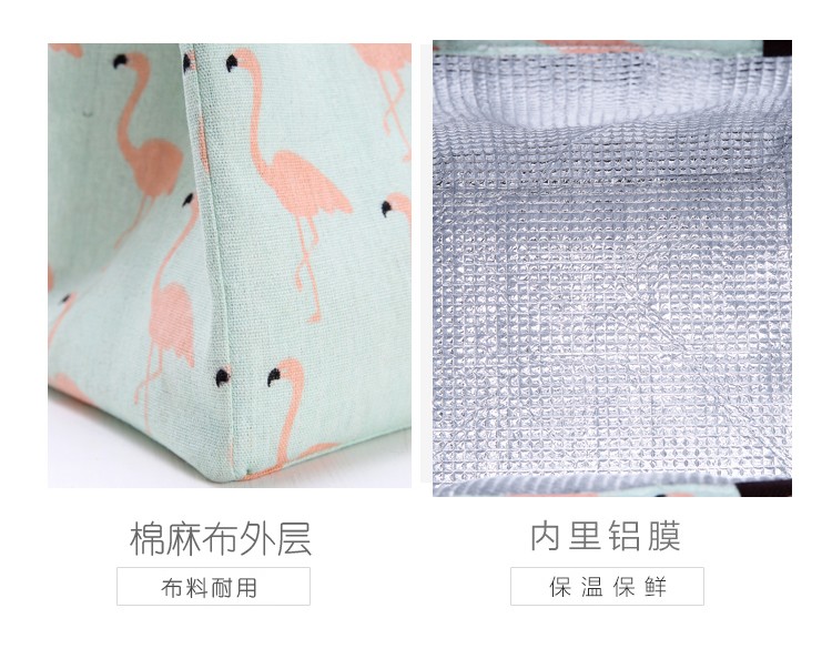 火烈鸟扁提手便当包详情图6