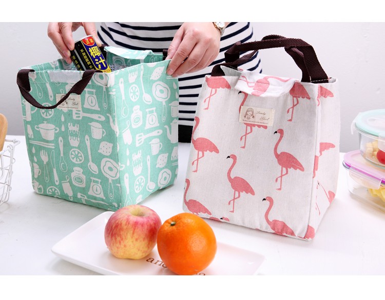 火烈鸟扁提手便当包详情图11