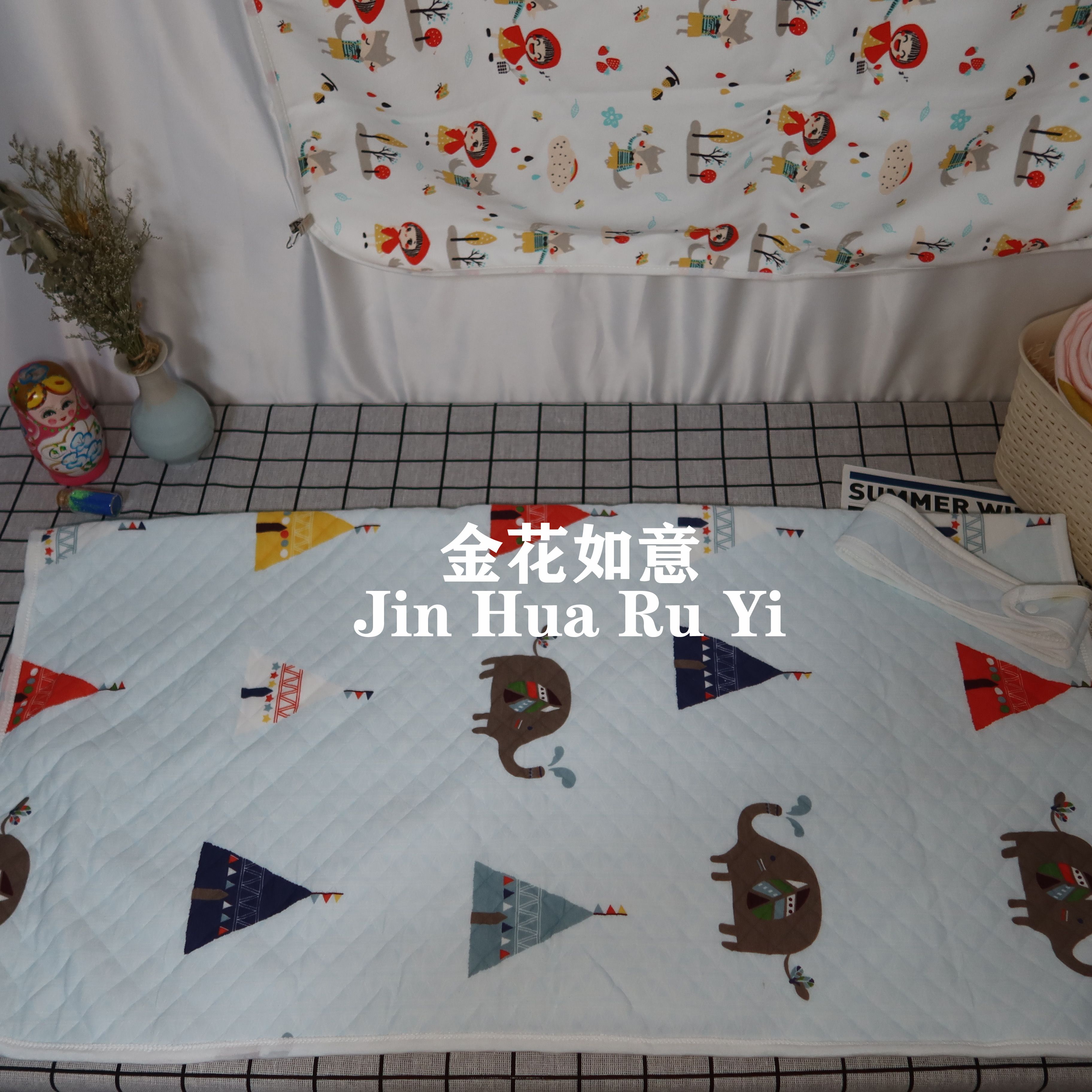 Small diamond-shaped pure cotton blanket, baby warm cotton blanket, pure cotton cover blanket for newborns, children's blanket, baby blanket details Picture